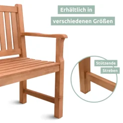 holz4home Gartenbank LANDHAUS 3-tlg 150 cm naturfarbig