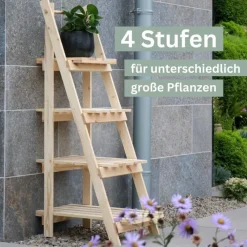 holz4home Gartenregal LADDER 109 cm braun