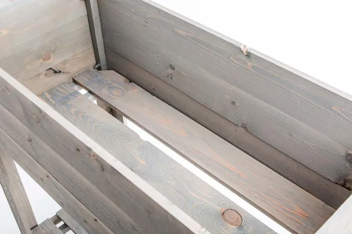 holz4home Hochbeet 80 x 37 cm grauweiß
