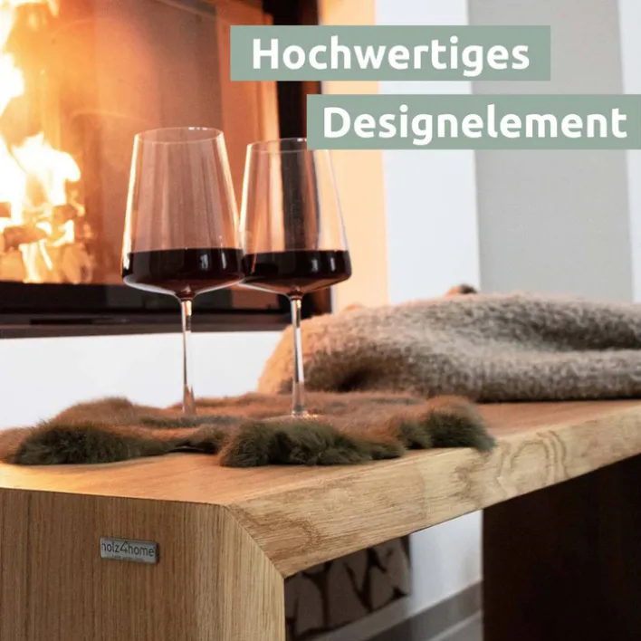 holz4home Massivholzbank 120 x 45 cm Eiche geölt mit Baumkante