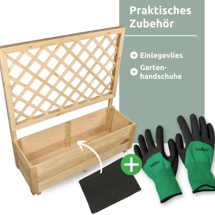 holz4home Pflanzkasten SPALIER 98 x 34 cm Kiefernholz