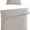 INSPIRATION HOME Musselin-Bettwäsche 135 x 200 cm greige