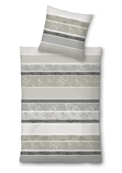 INSPIRATION HOME Satin-Bettwäsche ANNAFF 135 x 200 cm silber