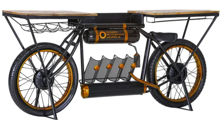 INTERhome Bar RIDE 187 x 83 cm goldfarbig/schwarz
