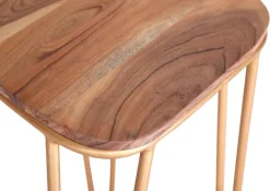 INTERhome Barstuhl STRANGE Akazie massiv/ goldfarbig