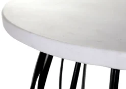 INTERhome Beistelltisch CHUCK Marmor Ø 30 cm Höhe 56 cm Marmor-Dekor Weiß