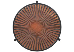 INTERhome Beistelltisch SANTA CRUZ Mango massiv Ø 40 cm 59 cm gebeizt lackiert natur/schwarz