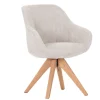 INTERhome Drehsessel CHILL beige/Eiche massiv natur