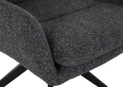 INTERhome Drehsessel LEIA dunkelgrau/schwarz