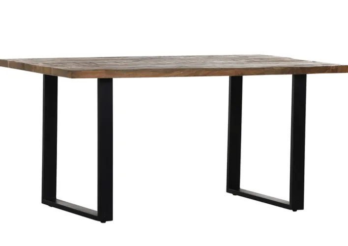 INTERhome Esstisch BARNEY 160 x 90 cm Mango Massivholz/schwarz