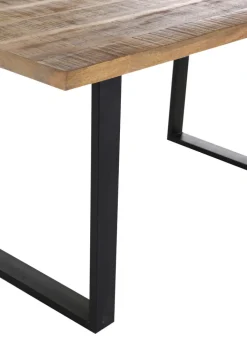 INTERhome Esstisch BARNEY 160 x 90 cm Mango Massivholz/schwarz