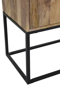 INTERhome Highboard SANTA CRUZ 100 x 150 cm Mango massiv/schwarz