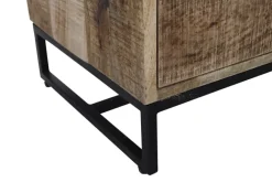 INTERhome Kommode GENESIS 50 x 100 cm Mango massiv natur/schwarz