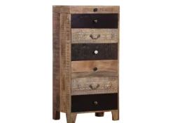 INTERhome Kommode PUNO 42 x 120 cm braun/ mehrfarbig