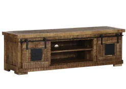 INTERhome Lowboard BARNEY 160 x 50 cm Mango Massivholz/schwarz