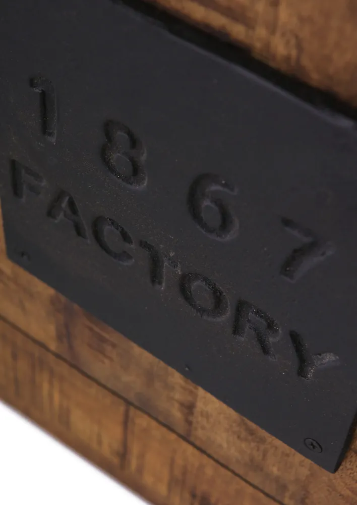 INTERhome Lowboard BARNEY 160 x 50 cm Mango Massivholz/schwarz