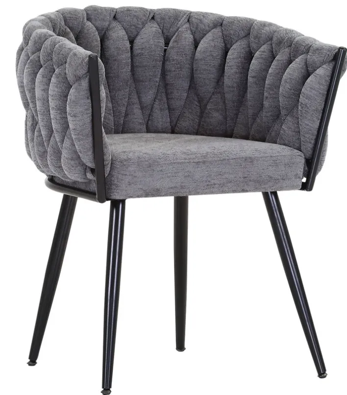 INTERhome Polsterstuhl WEAVY grau 60 x 78 cm