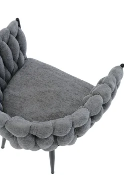 INTERhome Polsterstuhl WEAVY grau 60 x 78 cm