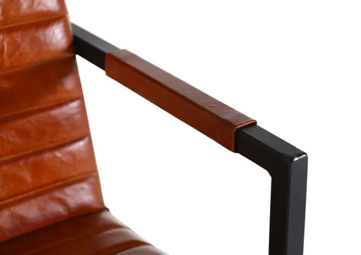 INTERhome Schwingstuhl MADRID 2er Set cognac/ schwarz