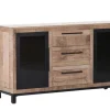 INTERhome Sideboard ALTEA 145 x 80 cm Mango massiv natur sägerau lackiert