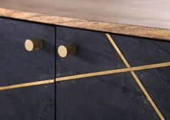 INTERhome Sideboard LEVI 145 x 80 cm braun/ schwarz