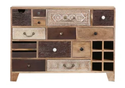 INTERhome Sideboard PUNO 114 x 80 cm braun Mango massiv