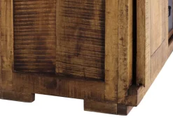 INTERhome Vitrine BARNEY 100 x 190 cm Mango Massivholz/schwarz