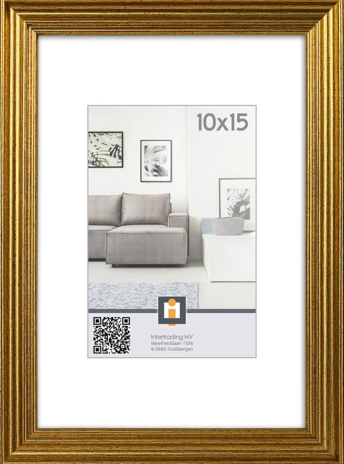 INTERTRADING Bilderrahmen SALERNO 10 x 15 cm goldfarbig