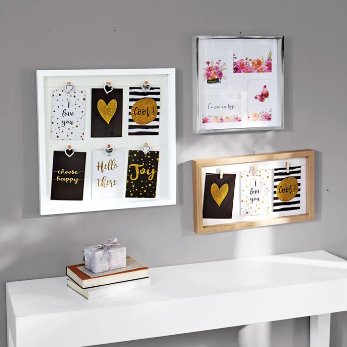 INTERTRADING Collage Bilderrahmen BORNHOLM 24 x 43 cm Holz weiß