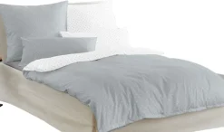 IRISETTE ESSENTIAL Mako-Satin-Bettwäsche JESSICA 155 x 220 cm silber