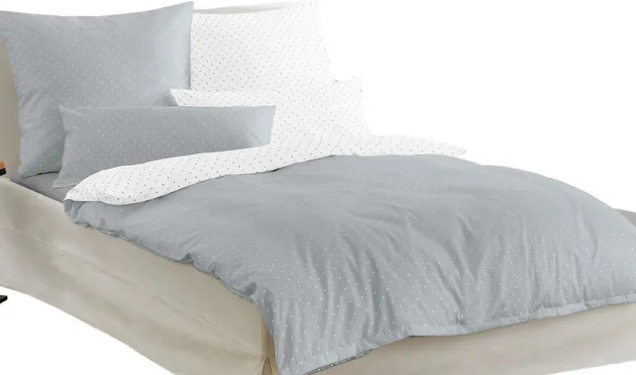 IRISETTE ESSENTIAL Mako-Satin-Bettwäsche JESSICA 155 x 220 cm silber