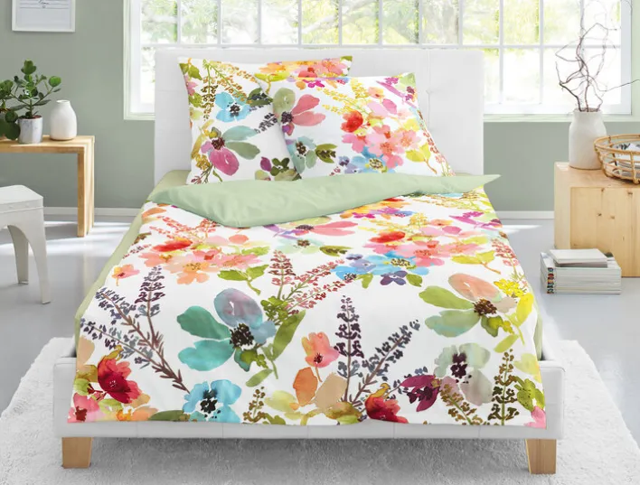 irisette Mako-Satin-Bettwäsche JUWEL-K 135 x 200 cm mehrfarbig