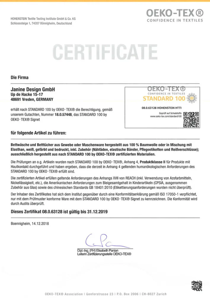 Janine Mako-Satin-Bettwäsche COLORS 200 x 200 cm anthrazit