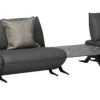 JOOP! Ecksofa 450 x 172 cm Stoffbezug stahl- /anthrazit