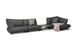 JOOP! Ecksofa 450 x 172 cm Stoffbezug stahl- /anthrazit