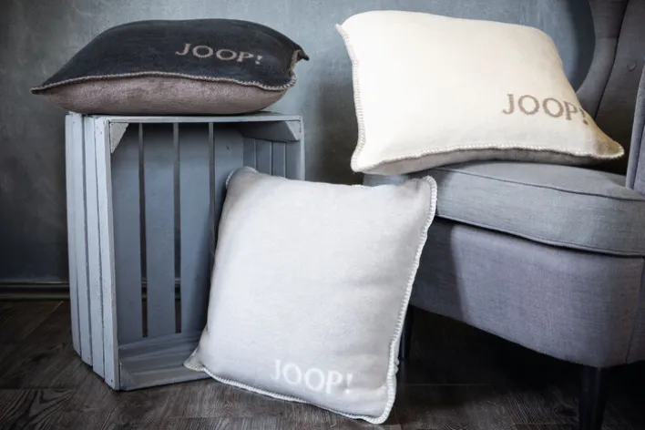 JOOP! Kissenhülle UNI DOUBLEFACE 50 x 50 cm grau