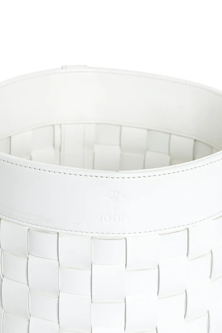 JOOP! Korb CORNFLOWER Kunstleder Ø 20,5 cm Höhe 16 cm Weiß