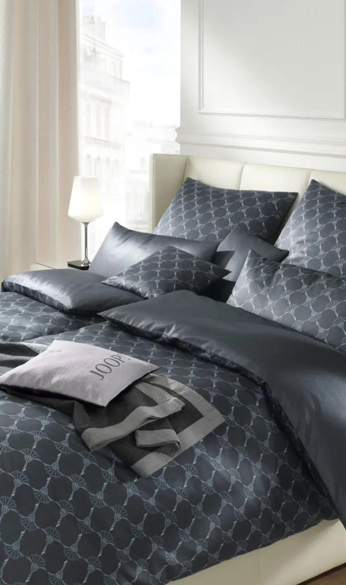 JOOP! Mako-Satin Bettwäsche CORNFLOWER GRADIANT 135 x 200 cm anthrazit