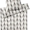 JOOP! Mako-Satin-Bettwäsche MESH 155 x 220 cm beige/grau