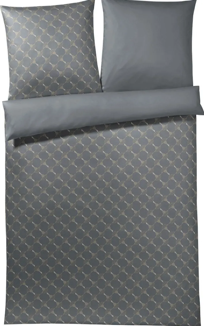 JOOP! Mako-Satin-Wende-Bettwäsche CORNFLOWER GRADIANT 135 x 200 cm grau