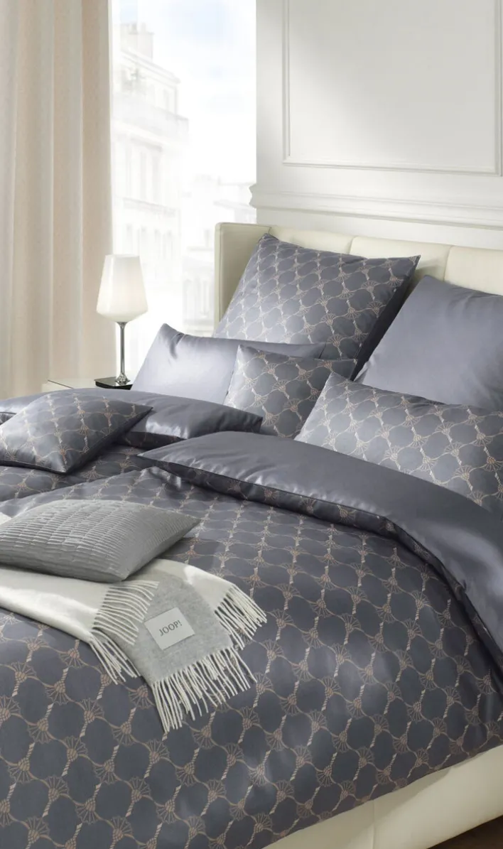 JOOP! Mako-Satin-Wende-Bettwäsche CORNFLOWER GRADIANT 135 x 200 cm grau