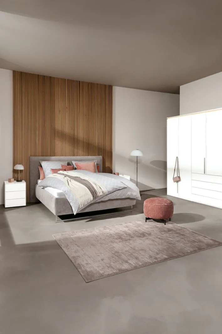 JOOP! Polsterbett BEDSYSTEM 180 x 200 cm grau/ beige