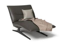 JOOP! Polsterliege Lederbezug moorgrau