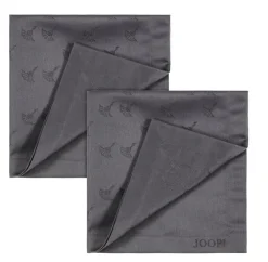 JOOP! Servietten-Set FADED CORNFLOWER 2er Set graphitgrau