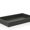 JOOP! Tablett CORNFLOWER Kunstleder 16,5 x 29 x 4 cm Anthrazit-Schwarz