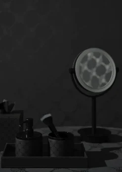 JOOP! Tablett CORNFLOWER Kunstleder 16,5 x 29 x 4 cm Anthrazit-Schwarz