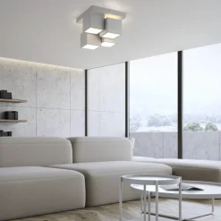 JUST LIGHT LED Deckenlampe TETRIS 30 x 30 cm weiß