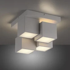JUST LIGHT LED Deckenlampe TETRIS 30 x 30 cm weiß