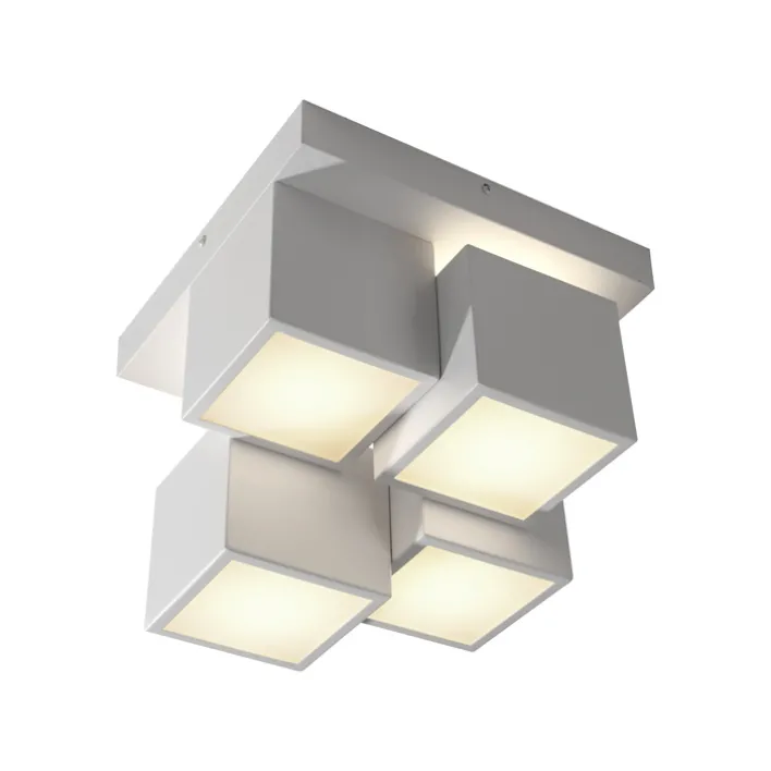 JUST LIGHT LED Deckenlampe TETRIS 30 x 30 cm weiß
