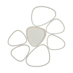 JUST LIGHT LED Deckenlampe PEBBLES 92 x 70 cm weiß